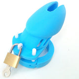 CB6000S Silicone Chastity Cage Blue main product | 3d-chastity