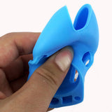 CB6000S Silicone Chastity Cage Blue lock and ring | 3d-chastity