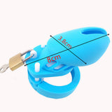 CB6000S Silicone Chastity Cage Blue size and shape | 3d-chastity