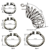 Stainless Steel Stealth Chastity Device size and shape | 3d-chastity