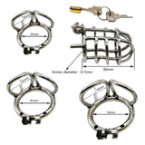 New Stainless Steel Male Chastity Device wearing | 3d-chastity