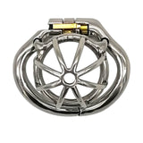 Ergonomic Stainless Steel Stealth Lock Male Chastity Device side | 3d-chastity