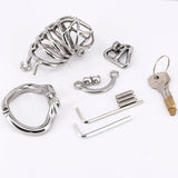 Metal Chastity Cage 2.76 Inch Long wearing | 3d-chastity