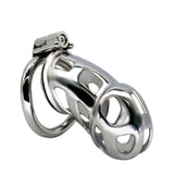 Lockable Stainless Steel Chastity Cage side | 3d-chastity