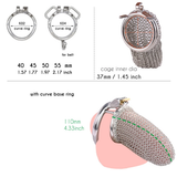 Chainmail Stainless Steel Mesh Chastity Cage - 4.33" lock and ring | 3d-chastity