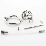 Small Metal Twisted Chastity Cage size and shape | 3d-chastity