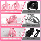 Chastity Cage with 8 Adjustable Cock Ring size and shape | 3d-chastity