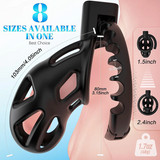 Chastity Cage with 8 Adjustable Cock Ring product photo 11 of | 3d-chastity