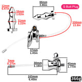Special Chastity Cage with Butt Plug lock and ring | 3d-chastity