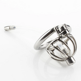 Small Metal Twisted Chastity Cage wearing | 3d-chastity