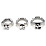 Stainless Steel Chastity Ring Arc full kit | 3d-chastity