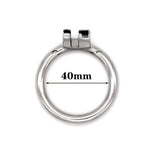 Stainless Steel Chastity Ring Round side | 3d-chastity