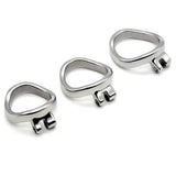 Stainless Steel Chastity Ring Arc material finish close | 3d-chastity
