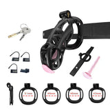 Mamba Chastity Cage with Belt and Urethal full kit | 3d-chastity