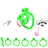 Green Cobra Nub Chastity Kit With Urethral - 3d-chastity