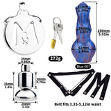 Inverted Chastity Cage - Cock Block Device with Monster Dildo product photo 14 of | 3d-chastity