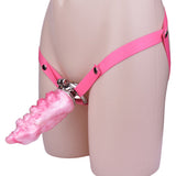 Inverted Chastity Cage - Cock Block Device with Monster Dildo wearing | 3d-chastity