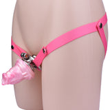 Inverted Chastity Cage - Cock Block Device with Monster Dildo size and shape | 3d-chastity