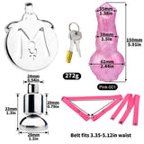 Inverted Chastity Cage - Cock Block Device with Monster Dildo material finish close | 3d-chastity