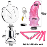 Inverted Chastity Cage - Cock Block Device with Monster Dildo full kit | 3d-chastity