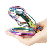 Colorful Stainless Steel MAMBA Chastity Cage size and shape | 3d-chastity