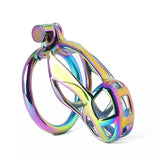 Colorful Stainless Steel MAMBA Chastity Cage lock and ring | 3d-chastity