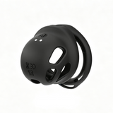 Compact Silicone Vibrating Chastity Cage lock and ring | 3d-chastity