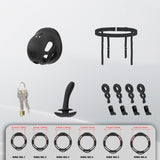 Compact Silicone Vibrating Chastity Cage material finish close | 3d-chastity