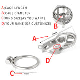 Custom Steel Chastity Cage Mamba lock and ring | 3d-chastity