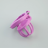 Custom Pink Steel Chastity Cage wearing | 3d-chastity