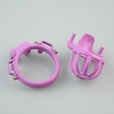 Custom Pink Steel Chastity Cage front | 3d-chastity