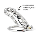 Custom Steel Chastity Cage Mamba wearing | 3d-chastity