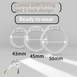 Cute Pink Chastity Cage lock and ring | 3d-chastity