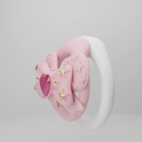 Cute Pink Chastity Cage material finish close | 3d-chastity