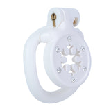 Diamond Flat Chastity Cage lock and ring | 3d-chastity