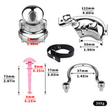 Dolphin Steel Chastity Cage with Anti-ring Removable material finish close | 3d-chastity