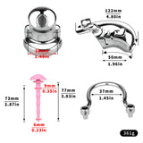 Dolphin Steel Chastity Cage with Anti-ring Removable product photo 18 of | 3d-chastity