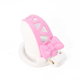 Double Color Butterfly Knot Chastity Cage side | 3d-chastity