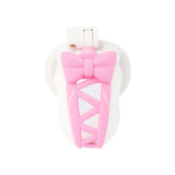 Double Color Butterfly Knot Chastity Cage wearing | 3d-chastity