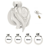 Dual-Heart Resin Chastity Cage lock and ring | 3d-chastity