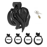 Dual-Heart Resin Chastity Cage front | 3d-chastity