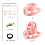 Double Small Chastity Cage Set lock and ring | 3d-chastity