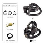Double Small Chastity Cage Set material finish close | 3d-chastity
