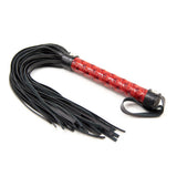 39cm Faux Leather SM Rope Flogger Chastity Cage lock and ring | 3d-chastity
