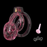 Elastic Soft Pink Cobra Chastity Cage - 3d-chastity