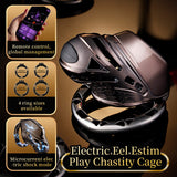 Electric Eel Estim Play Chastity Cage material finish close | 3d-chastity