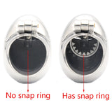 Stainless Steel Egg Shaped Chastity Cage lock and ring | 3d-chastity