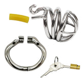 Ergonomic Stainless Steel Stealth Chastity Device lock and ring | 3d-chastity