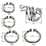 Ergonomic Stainless Steel Stealth Chastity Device size and shape | 3d-chastity