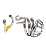Ergonomic Stainless Steel Stealth Chastity Device side | 3d-chastity